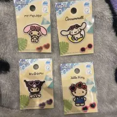 サンリオ　ワッペン　シール　日焼け　刺繍ワッペン 日焼けキティ