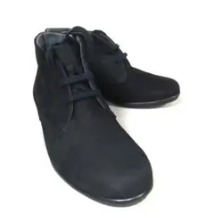 美品　pedara ブラック　スエード　サイドジップ　ショートブーツ　22　3E