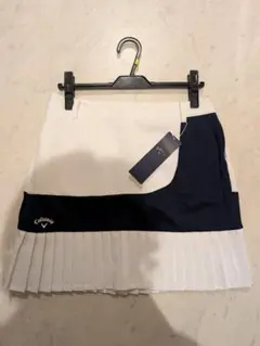 ☆タイムセール☆Callaway ゴルフ プリーツスカート ホワイト/ネイビー