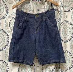 ピュアルセシン　デニム　ハーフパンツ デニムショートパンツ デニムパンツ 麻のサムネイル