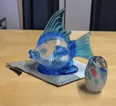 金魚 魚の置物 ガラスの置物 インテリア 工芸品のサムネイル