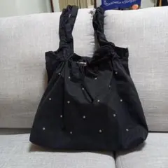 ビジュー付きショルダーバッグ巾着可能