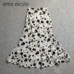 ems excite エムズエキサイト ☆ シアーフロッキーフレアスカート 花柄