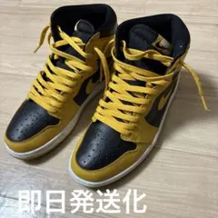 Nike Air Jordan 1 ブラック/イエロー ハイカット パラン