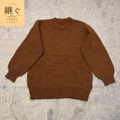 vintage ニット セーター ブラウン クルーネック　レトロ　y2k
