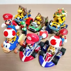 任天堂　マリオカート　プルバックカー　ミニフィギュア　10個