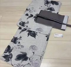 ◇大人浴衣◇上品高貴な丸菊づくし狢菊涼し浴衣◇新品 呉服店購入 大正