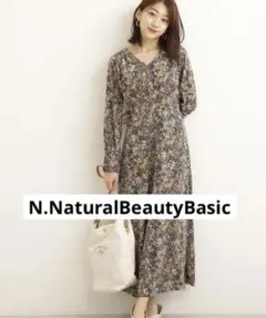 ペイントドットハイウエストワンピース　N.