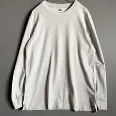 UNIQLO エアリズムUVカットクルーネックT（長袖）ライトグレー　L 美品