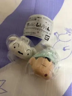 ①クレヨンしんちゃんマスコットキャップチャーム　パジャマしんちゃん　シロ