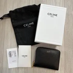 セリーヌ エッセンシャル スモールジップウォレット 黒　二つ折り財布のサムネイル