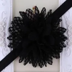 黒　髪飾りベビーキッズ用　ドレス　ヘアバンド　カチューシャ　発表会　i9