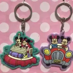 [新品]Disney ディズニー レトロ風イラスト ラバーキーホルダー