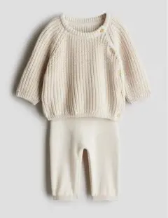H＆M コットンニット2アイテムセット