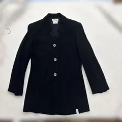 イタリア製　UNAEUNO ストライプジャケット ネイビー