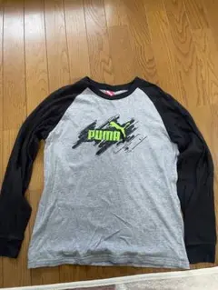 PUMA 長袖カットソー 160cm グレー/ブラック