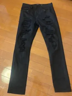 WAIMEA NEW YORK スキニーデニム ダメージ加工 ブラック 30 - メルカリ
