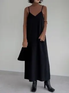 Re:edit リエディ ブラックキャミワンピース