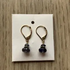 ピアス　アメジスト　パープル