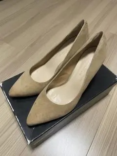 【BEAUTY&YOUTH】ベージュ スエード ハイヒール　パンプス