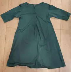 UNIQLO ダークグリーン M チュニック 五分袖