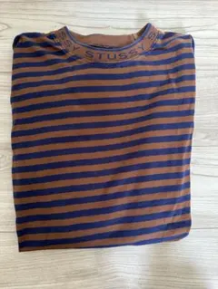 トン様専用 STUSSY 茶色と紺のストライプ長袖Tシャツ