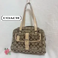 極美品 COACH パーティーバック シグネチャー がま口 アクセサリー 