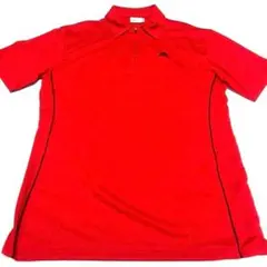 アディダスゴルフ ハーフジップ 半袖 ポロシャツ Mサイズ レッド