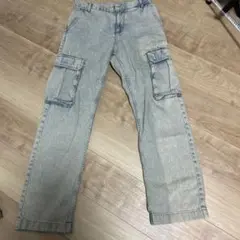 ZARA カーゴデニムパンツ ライトブルー EUR36