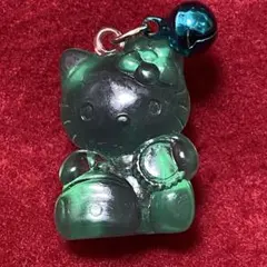 ハローキティ キティちゃん マスコット チャーム 平成レトロ ブルー クリア