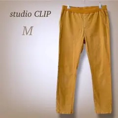 スタジオクリップ イージーパンツ テーパード ウエストゴム 綿混 ストレッチ M
