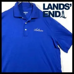 【Lands' End】コットン100％　Solitaire刺繡ロゴポロシャツのサムネイル