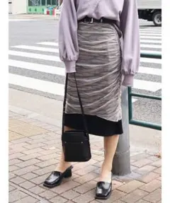 (新品未使用)EMODA シアーレイヤードスカート