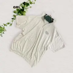 美品❗️【GRL グレイル】ハーフジップ レディース半袖スウェット 刺繍ロゴのサムネイル