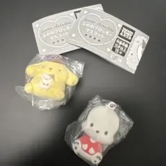 サンリオキャラクターズ　ふわわフロッキーマスコット　ポチャッコ　ポムポムプリン