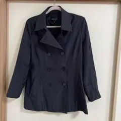 ブラックダブルブレスト コート