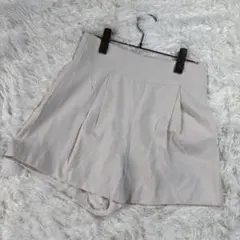 GRL ギャル　ベージュ プリーツショートパンツ　ハーフパンツ　Sサイズ