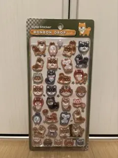 ボンボンドロップシール　和柄　犬