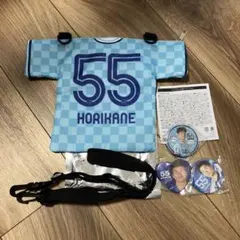 モンテディオ山形 堀金選手 ユニフォーム型サコッシュ 缶バッジセット