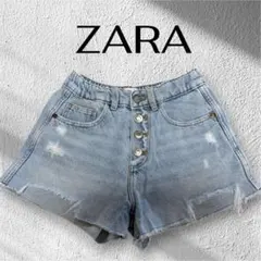 ZARA KIDS ザラ デニム ショートパンツ 130 140 ダメージ加工