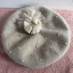 ベレー帽 ホワイト