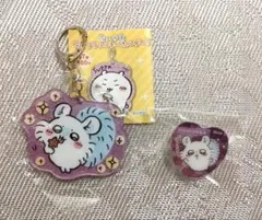 ちいかわ ラメアクリルキーホルダー3 キラキラクリップモモンガ