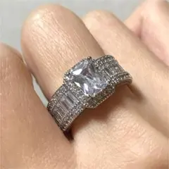 シルバー925 キュービックジルコニアリング 18号◇ブリンブリン◇