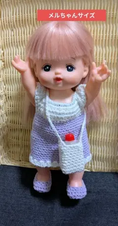 ★1015 メルちゃんサイズくつとワンピース【靴 服 人形小物 おまけ付き⠀】