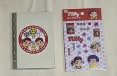 ペコフェス　ノベルティ　ミルキー　ぷっくりシール　シール帳　不二家　ペコちゃん