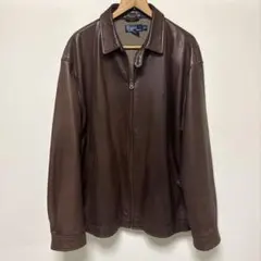 そ*た様 ラルフローレン　レザージャケット　スイングトップ　ブラウン　茶 XL