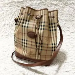 Burberry バーバリー　ノバチェック　巾着バッグ　ショルダーバッグのサムネイル