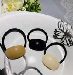 売れてます♪訳あり  ヘアゴム　まとめ売り　3点セット　黒　白　ベージュ