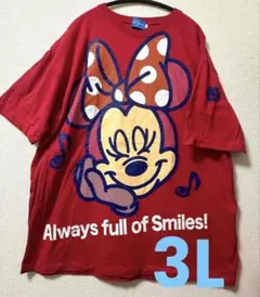 ミニーマウス Tシャツ 3L ピンク ディズニーリゾート公式