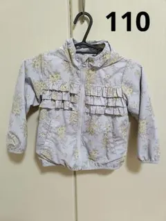 petit main 花柄フリルジャケット 100cm